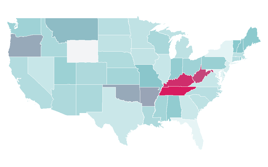 Affinity by region — Epiphone, United States