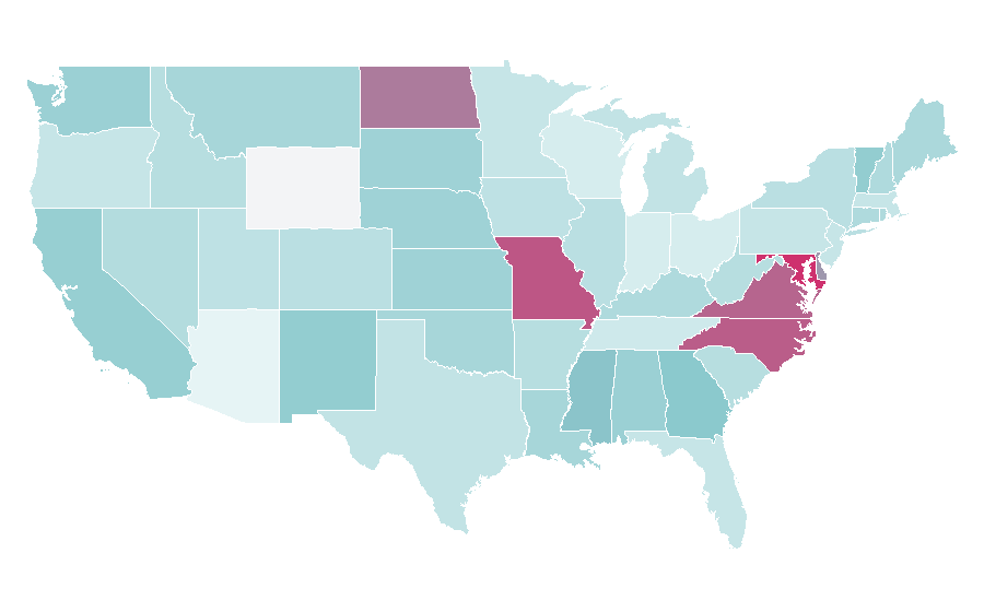 Affinity by region — Equal opportunity, United States