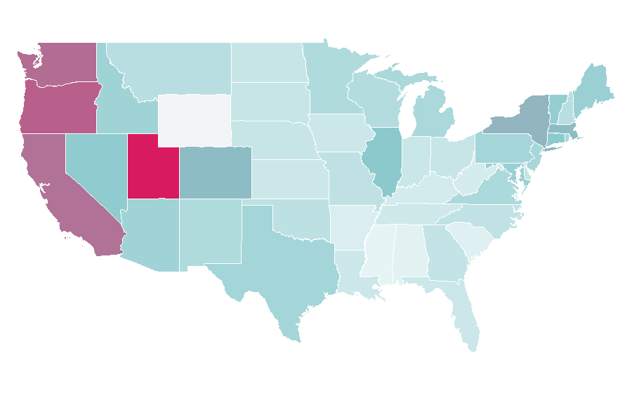 Affinity by region — Erasure, United States