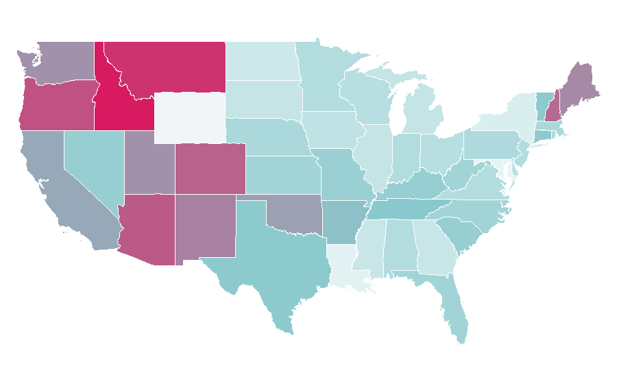 Affinity by region — Eric Bana, United States