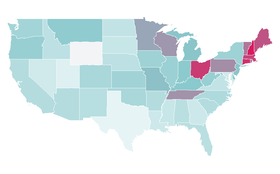 Affinity by region — Eric Clapton, United States