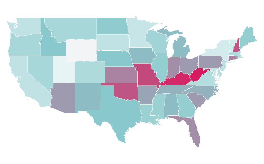Affinität nach Region — Eric Dane, USA