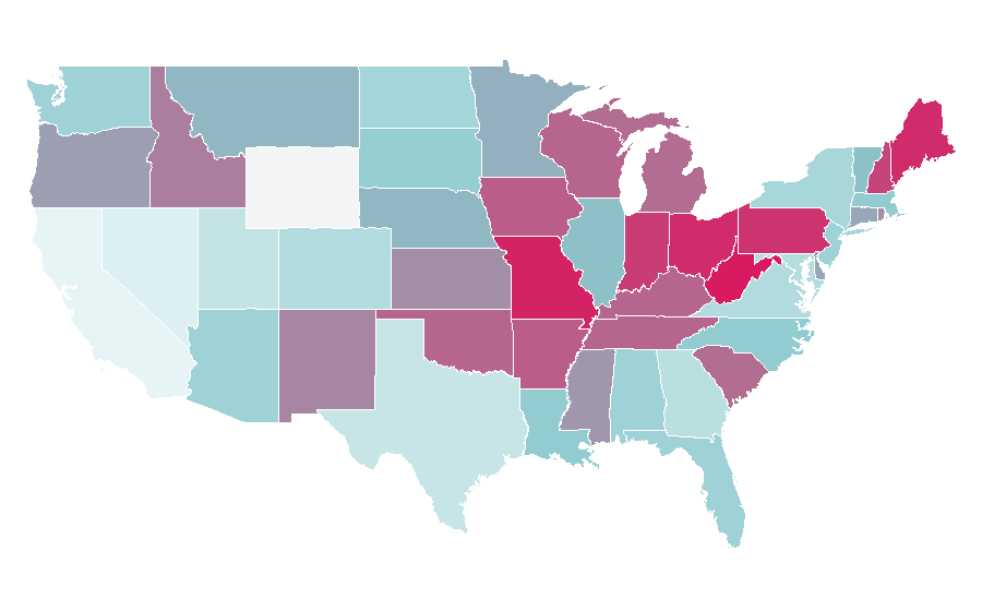 Affinity by region — Eric McCormack, United States