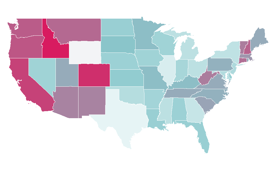 Affinity by region — eSalon, United States