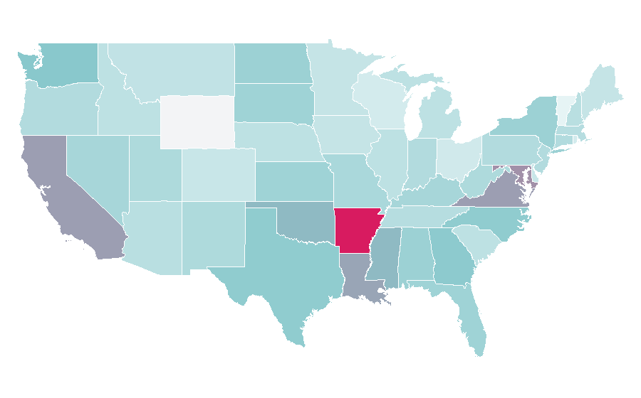Affinity by region — Espionage, United States