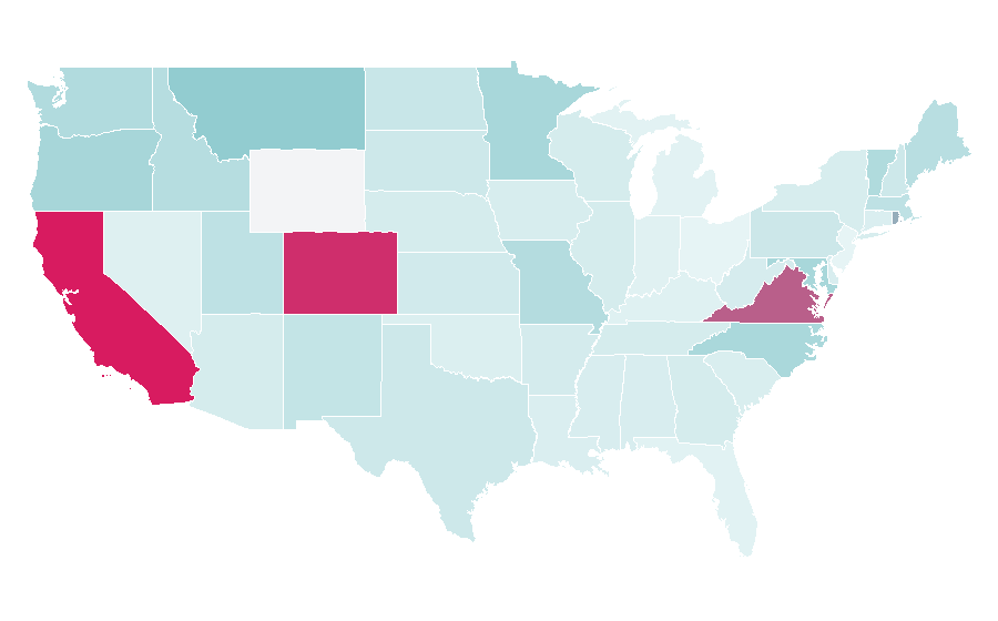 Affinity by region — Esri, United States