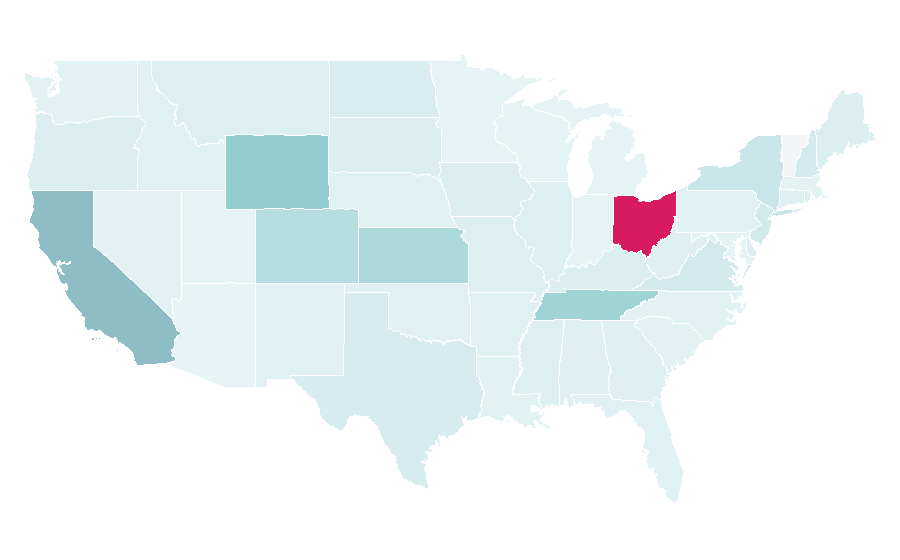 Affinity by region — Estate agent, United States