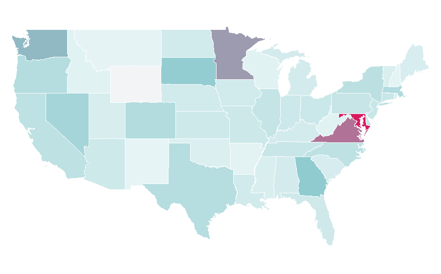 Affinité par région — Ethiopia, États-Unis