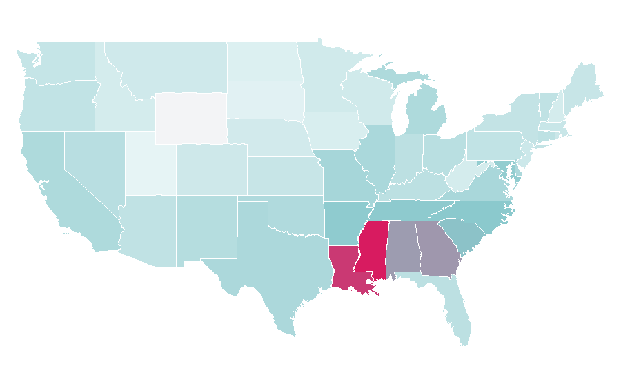 Affinity by region — Etta James, United States