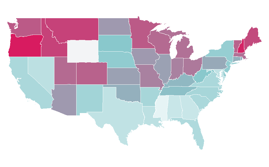 Affinity by region — Eugene Levy, United States