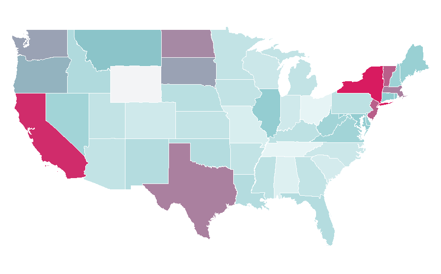 Affinity by region — Eurodance, United States