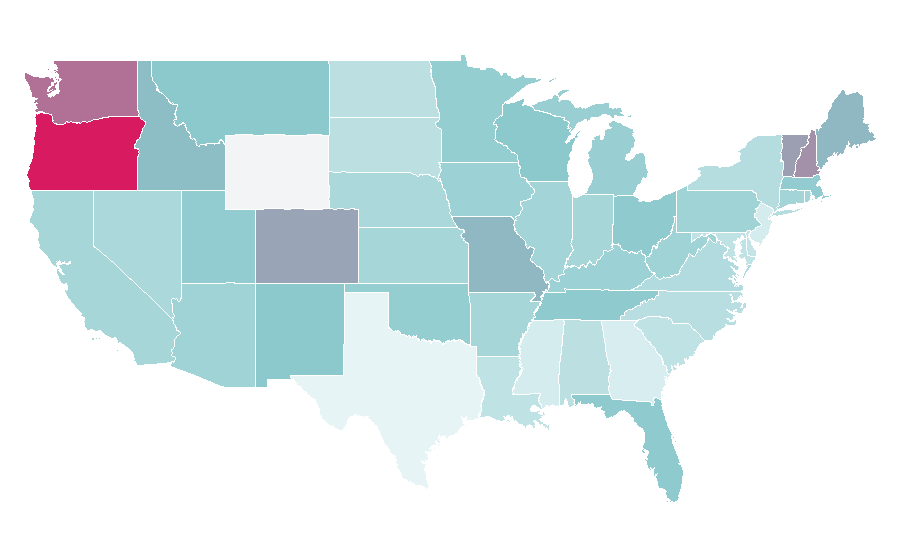 Affinity by region — Eurythmics, United States