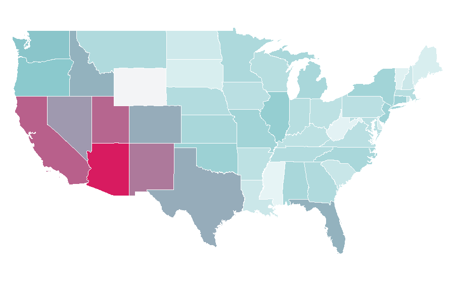 Affinity by region — Eva Mendes, United States