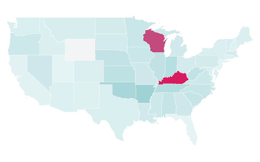 Affinity by region — Evan Williams (whiskey), United States