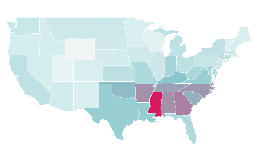 Affinity by region — Evangelism, United States