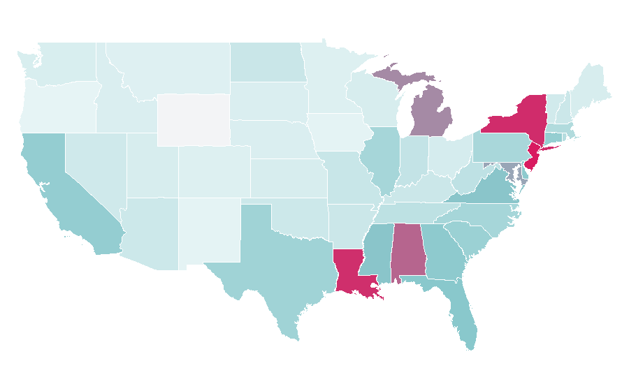 Affinity by region — Evening gown, United States