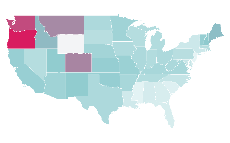 Affinity by region — Event Horizon (film), United States