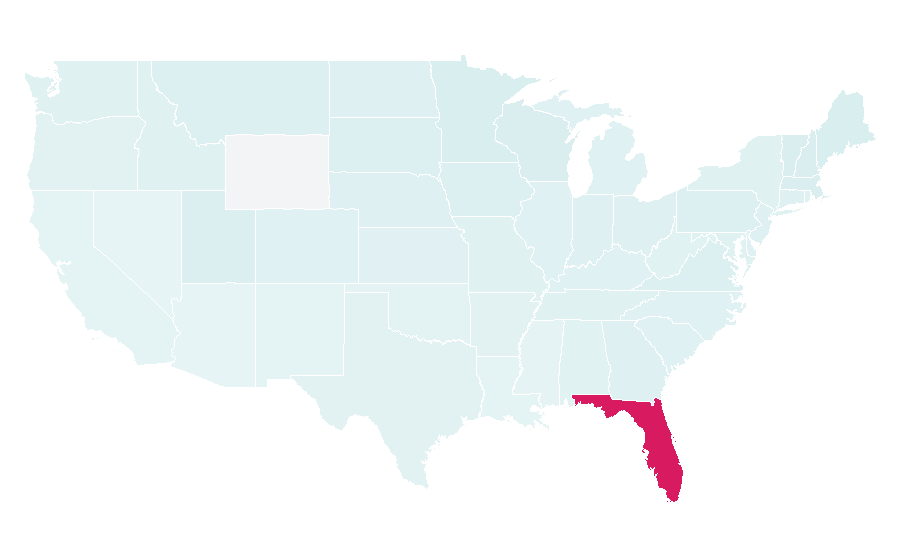 Affinity by region — Everglades National Park, United States