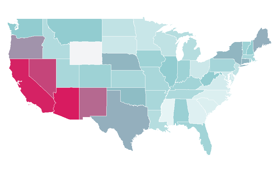 Affinity by region — Everlast (boxing), United States