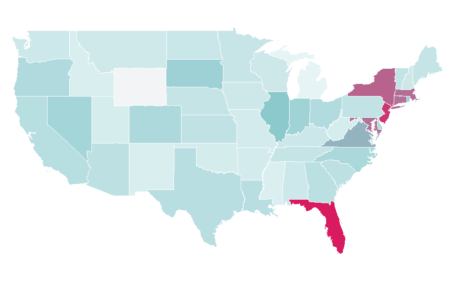 Affinity by region — Everton F.C., United States