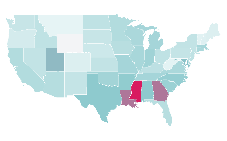 Affinity by region — Everything Everything, United States
