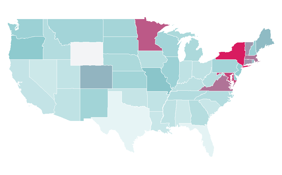 Affinity by region — Everytown for Gun Safety, United States