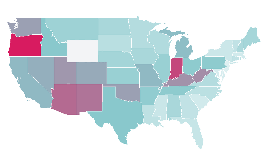 Affinity by region — Evil Dead, United States