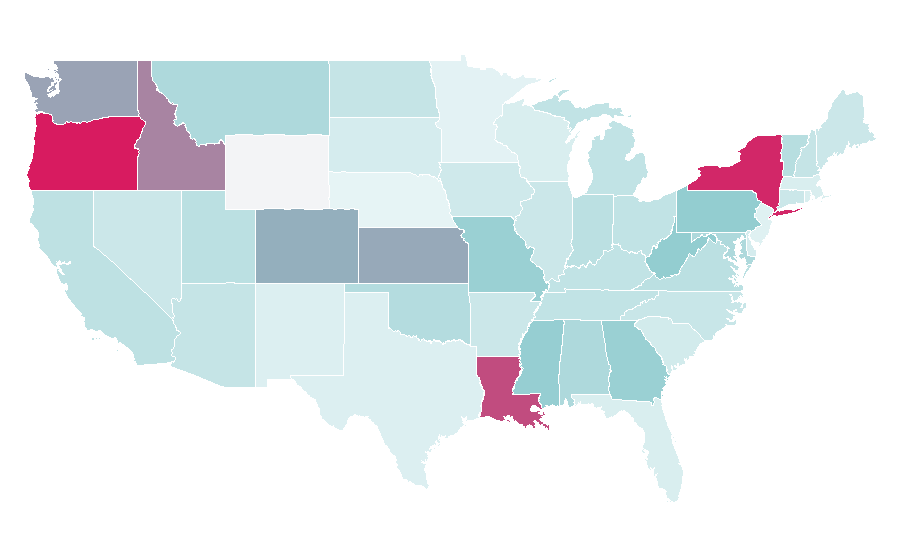 Affinity by region — Evony, United States