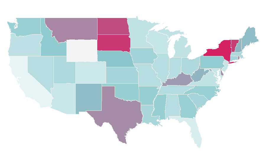 Affinität nach Region — Excited state, USA