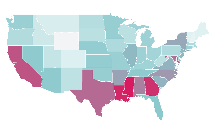 Affinity by region — Exfoliation (cosmetology), United States