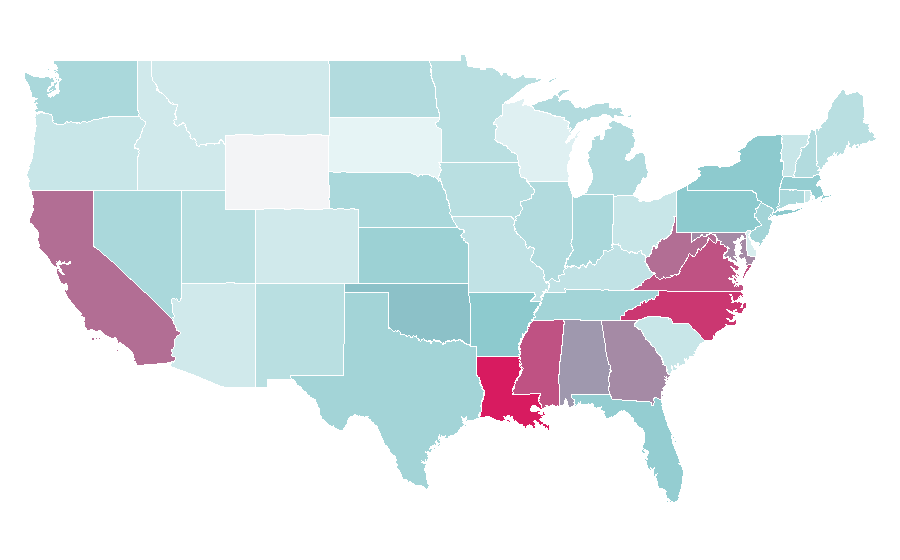 Affinity by region — Extortionist, United States