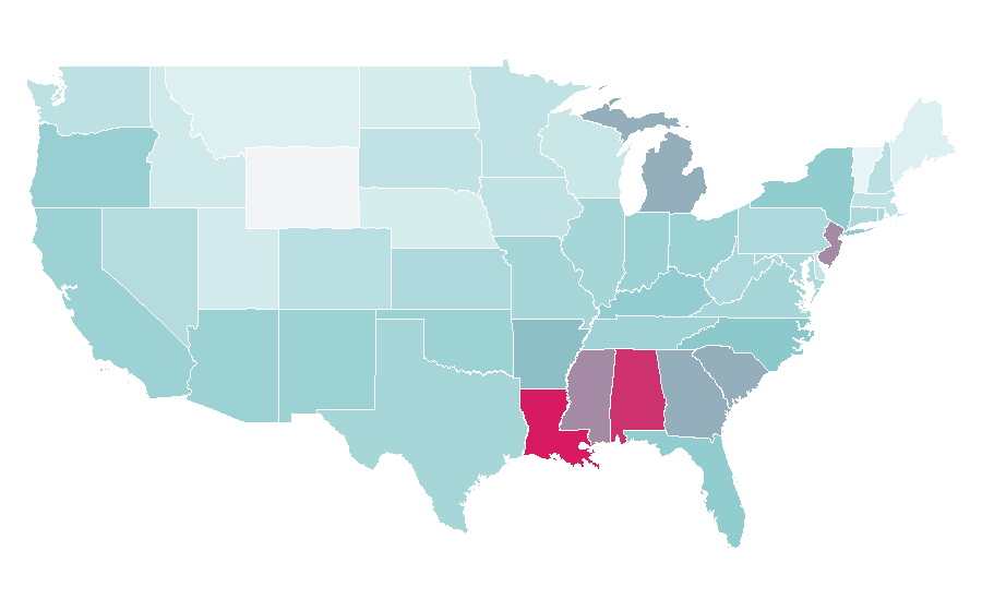 Affinity by region — Extra (gum), United States