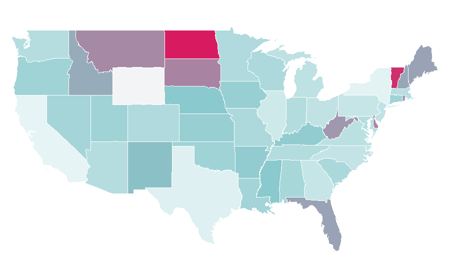 Affinity by region — Extreme metal, United States