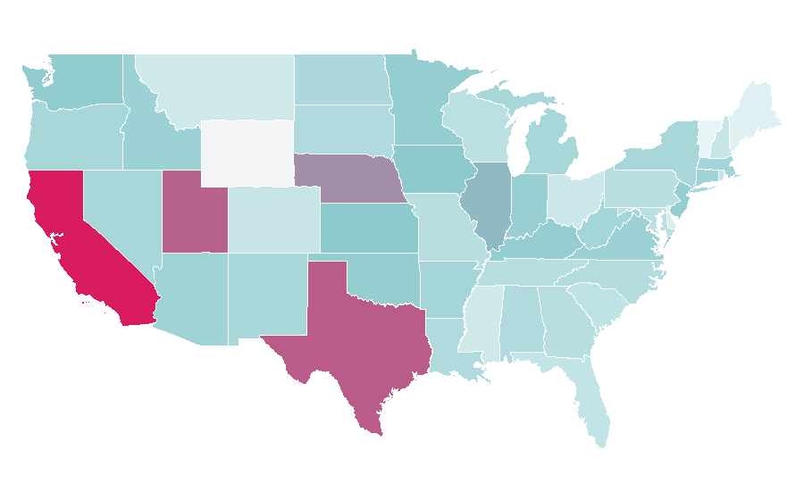 Affinity by region — Eyelash curler, United States