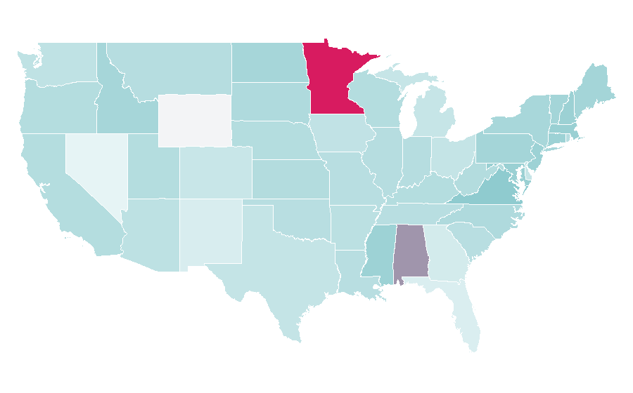 Affinity by region — F. Scott Fitzgerald, United States