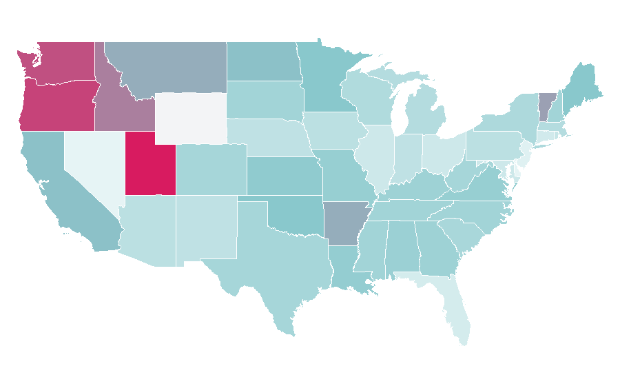 Afinidad por región — Fabric (club), Estados Unidos