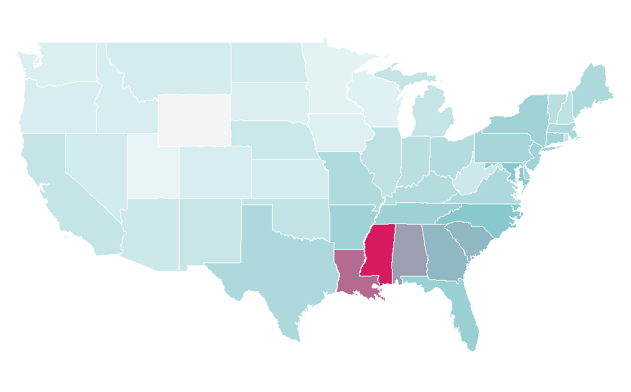 Affinity by region — FaceTime, United States