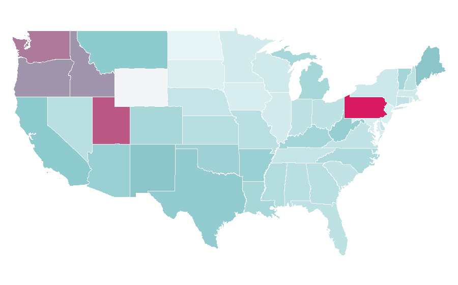 Affinity by region — Fairy, United States