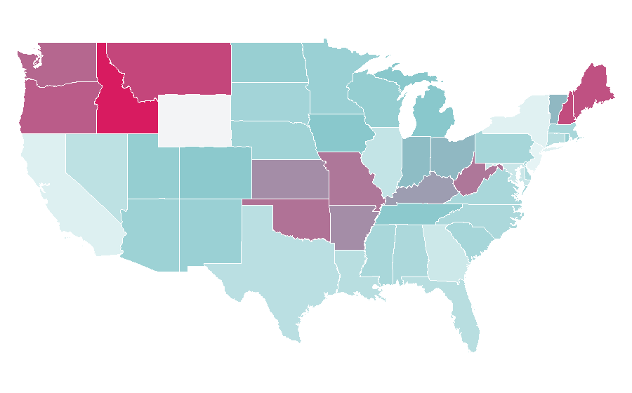 Affinity by region — Falling Skies, United States