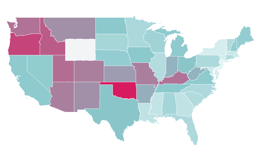 Affinity by region — Fallout (series), United States