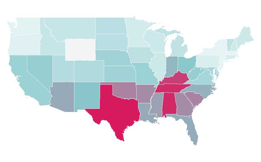 Affinity by region — Family meal, United States