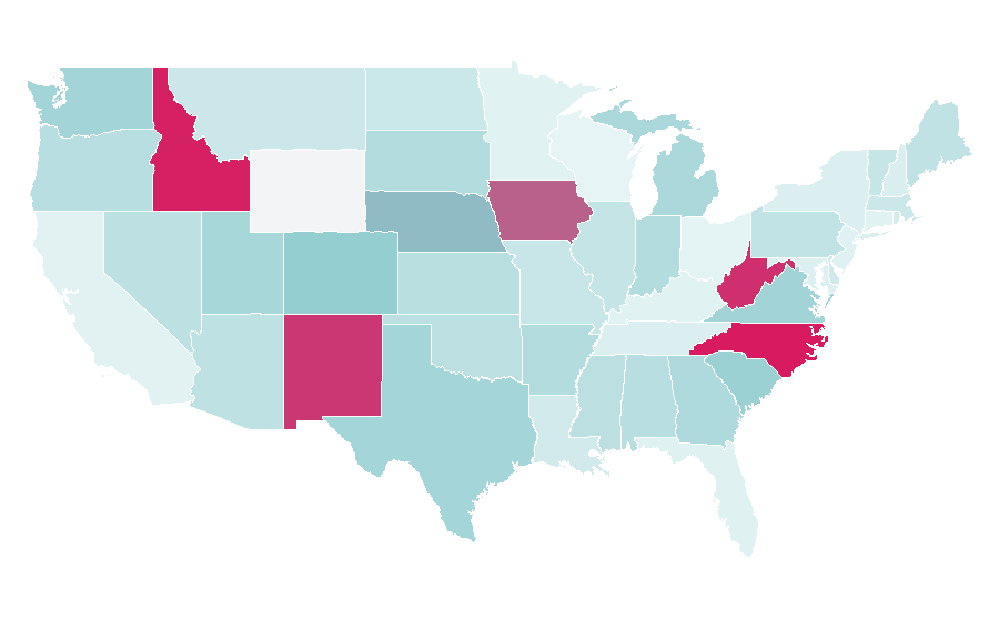 Affinity by region — Family medicine, United States