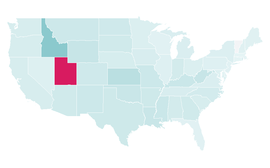 Affinity by region — Family tree, United States