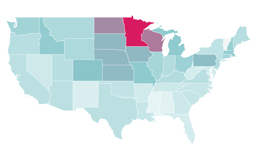 Affinity by region — Fantasy Football, United States