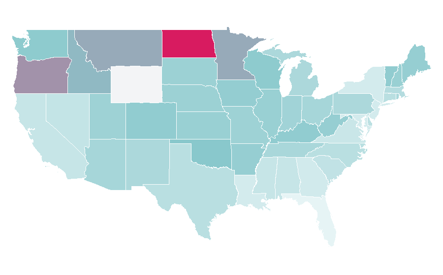 Affinity by region — Fargo (TV series), United States