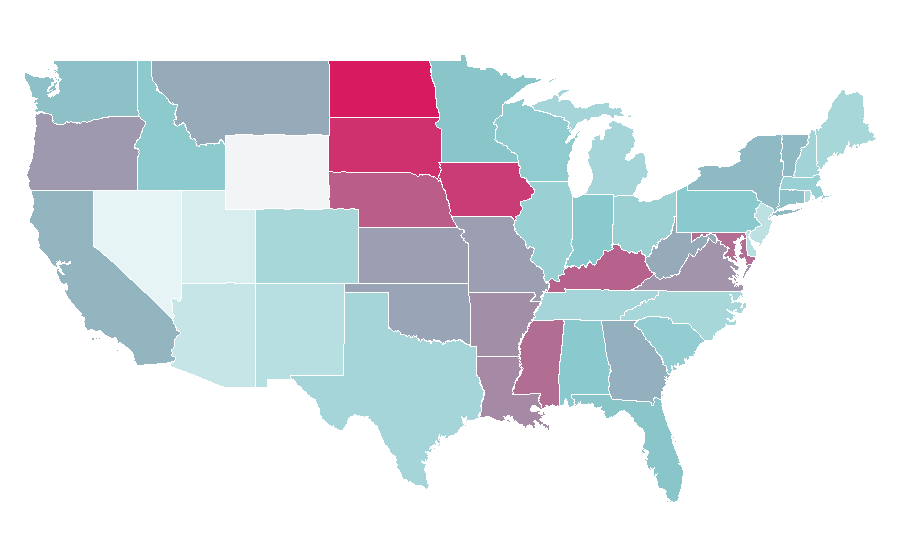 Affinity by region — Farm Service Agency, United States