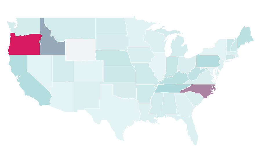 Affinity by region — Farmhouse kitchen, United States