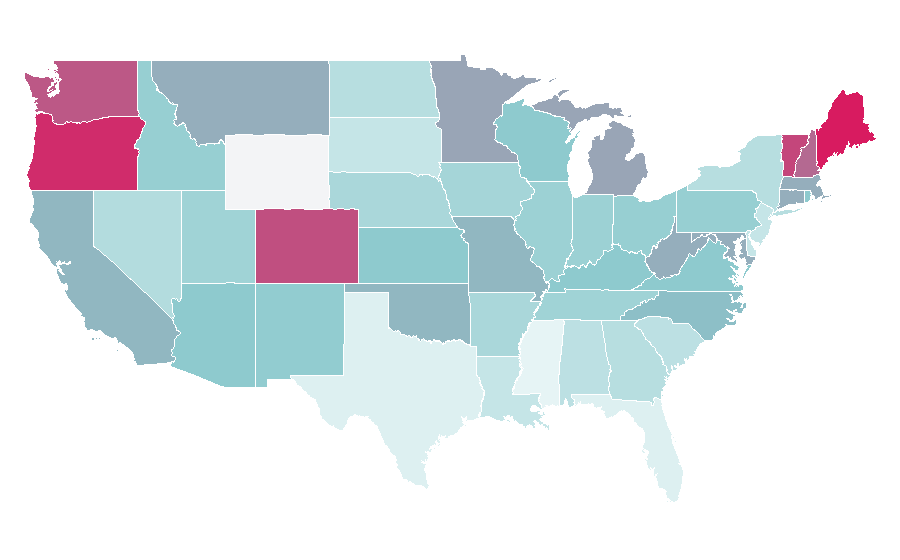 Affinität nach Region — Fascism, USA