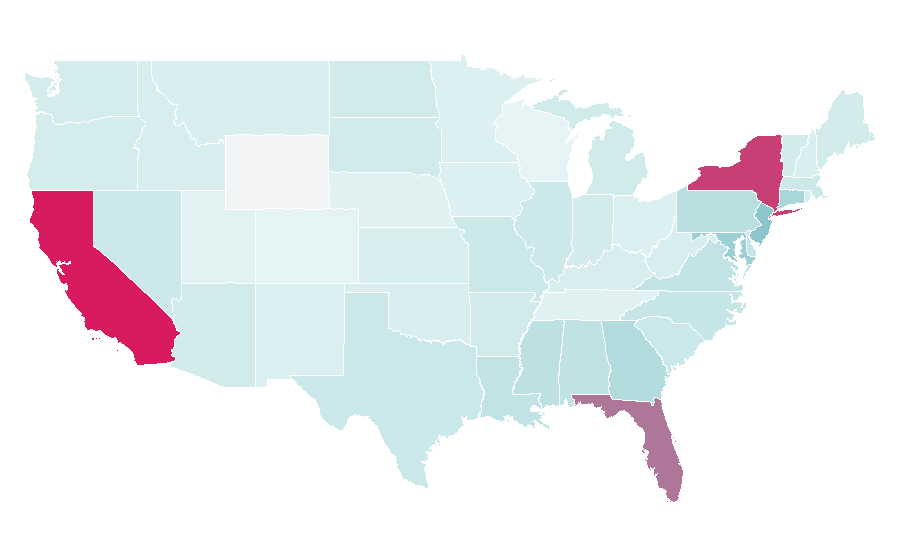 Affinity by region — fashionistas, United States