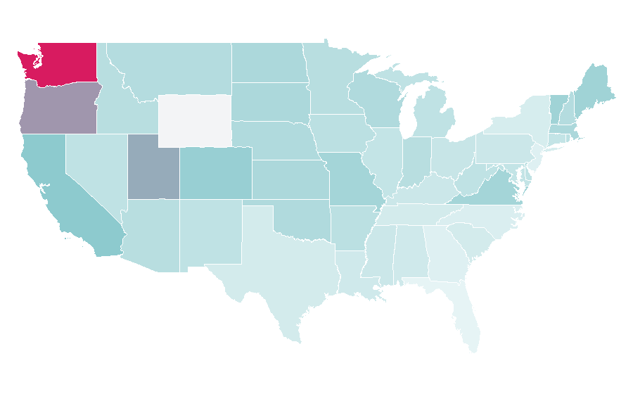 Affinity by region — Faster-than-light, United States
